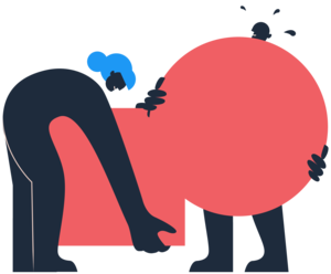 Illustrasjon av figurer som samarbeider